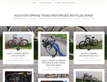 Tablet Screenshot of houstonmotorizedbicycles.com